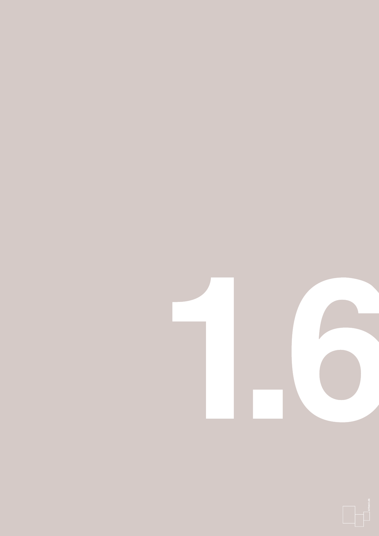 plakat: 16 års fødselsdag - broken beige-Fødselsdag-A1two3