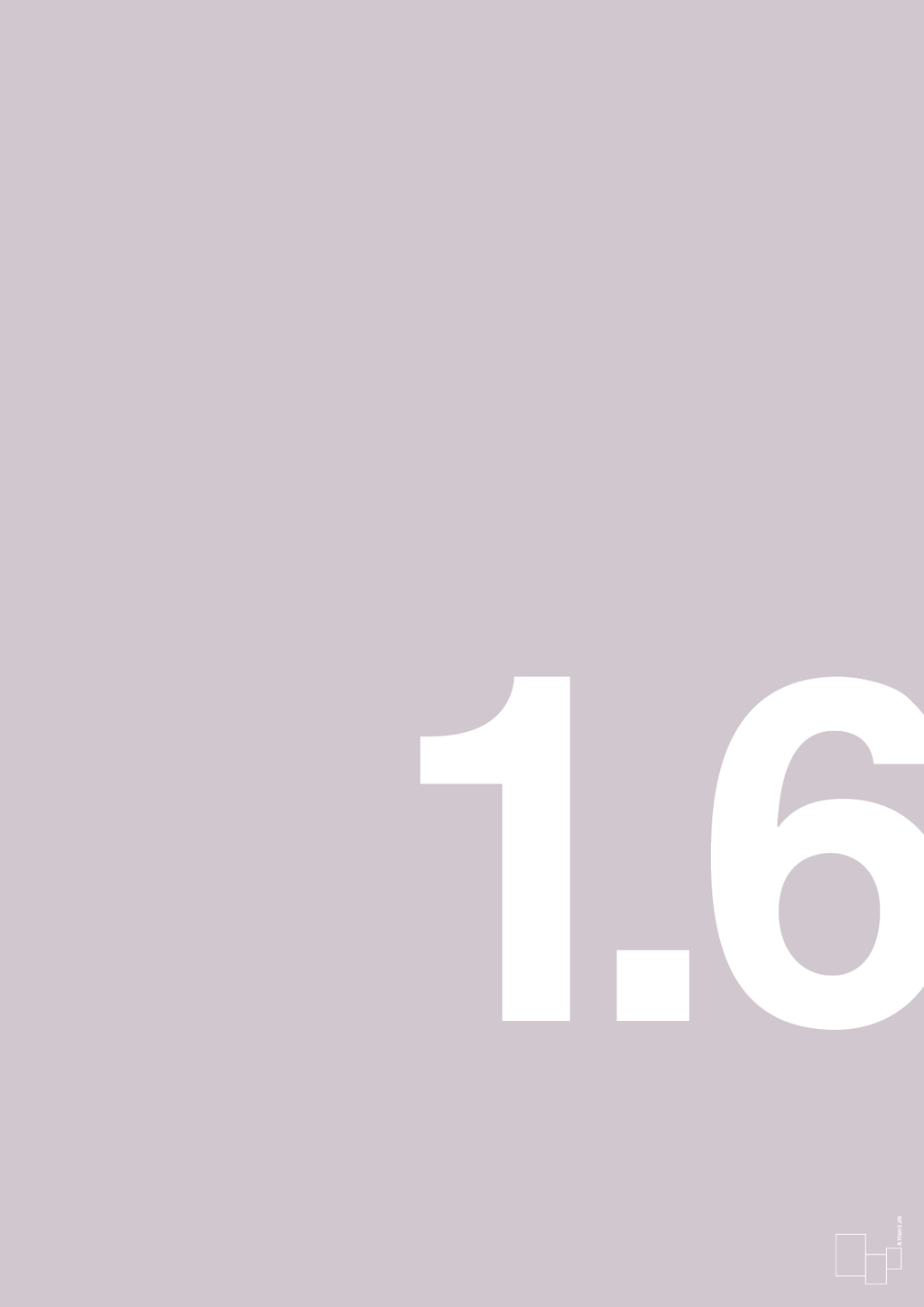 plakat: 16 års fødselsdag - dusty lilac-Fødselsdag-A1two3