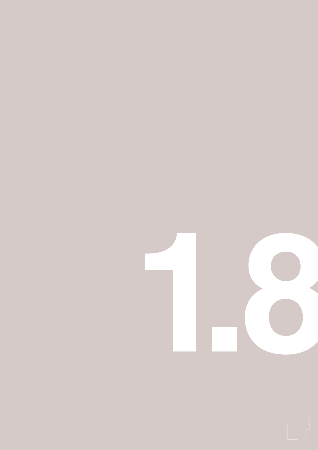 plakat: 18 års fødselsdag - broken beige-Fødselsdag-A1two3