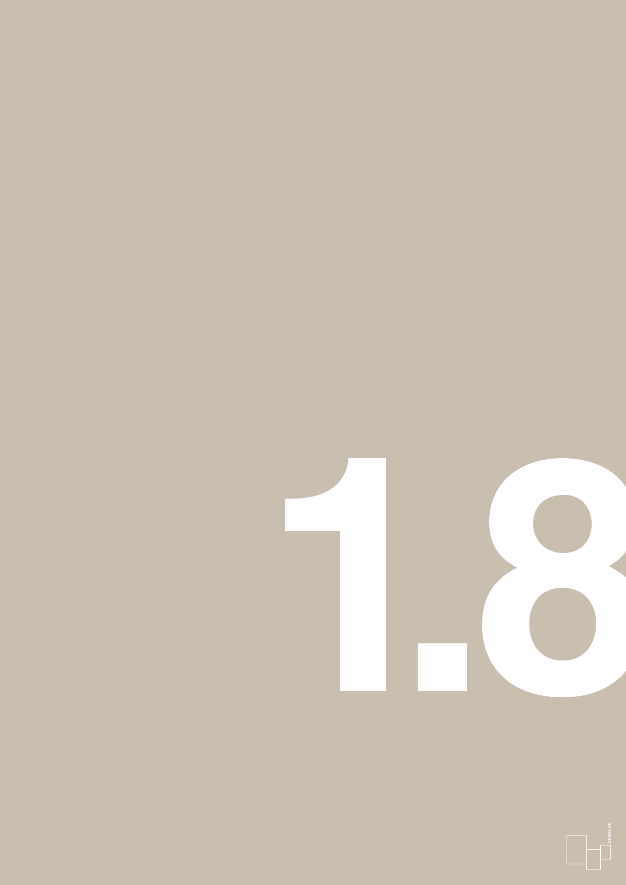 plakat: 18 års fødselsdag - creamy mushroom-Fødselsdag-A1two3