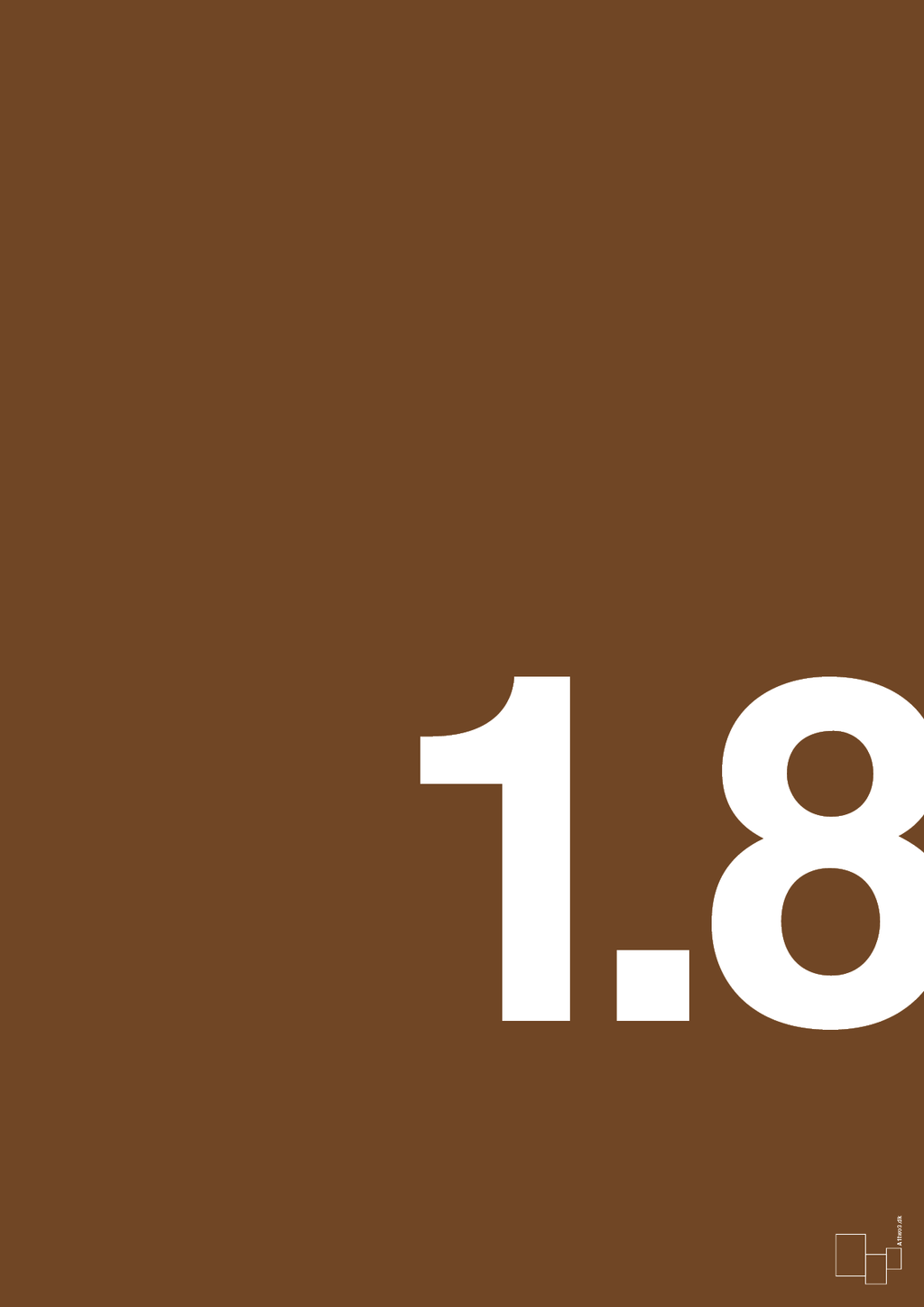plakat: 18 års fødselsdag - dark brown-Fødselsdag-A1two3