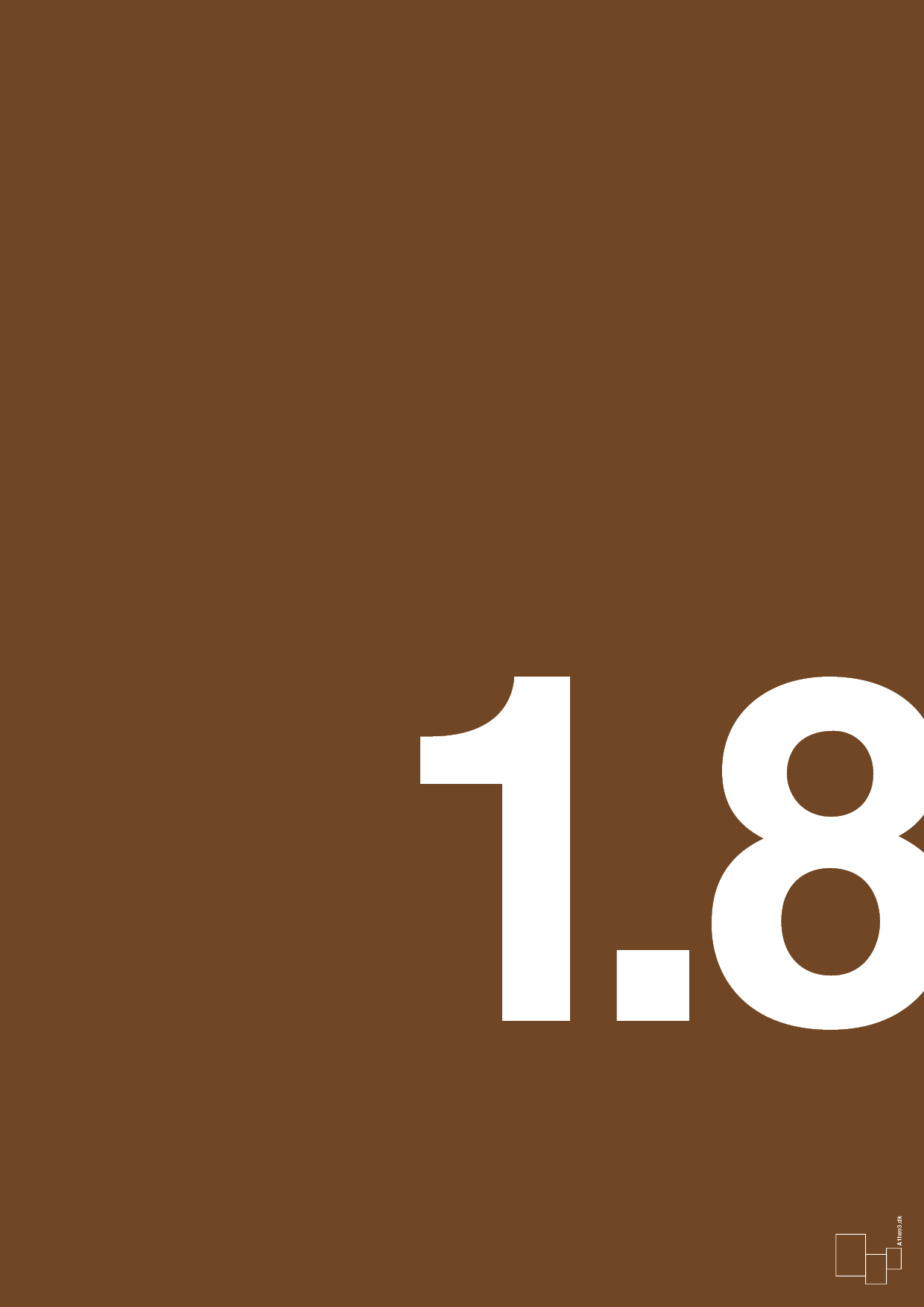 plakat: 18 års fødselsdag - dark brown-Fødselsdag-A1two3