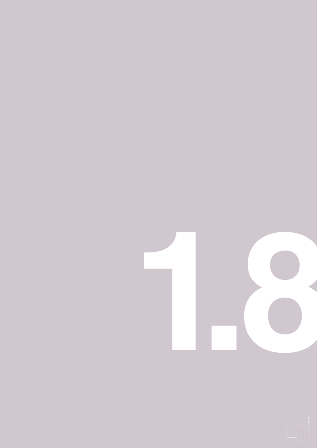 plakat: 18 års fødselsdag - dusty lilac-Fødselsdag-A1two3