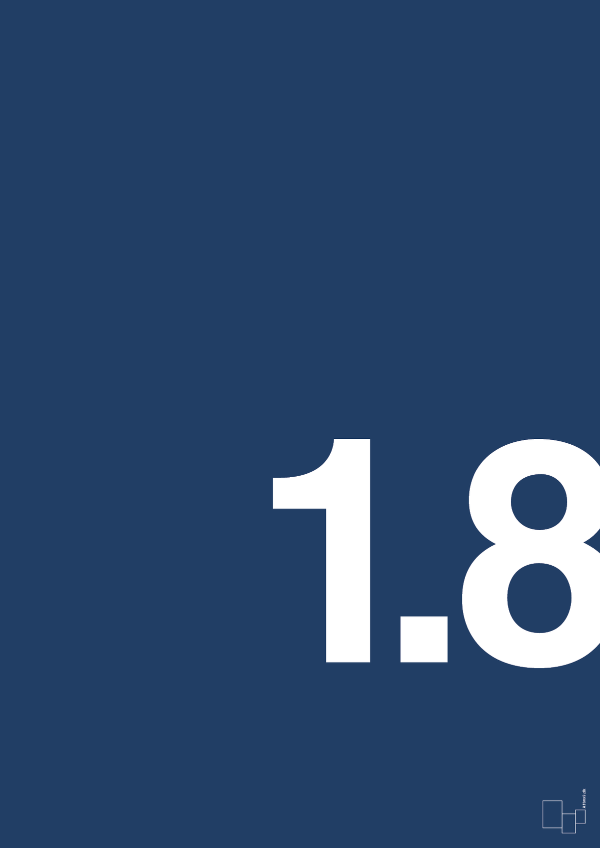 plakat: 18 års fødselsdag - lapis blue-Fødselsdag-A1two3