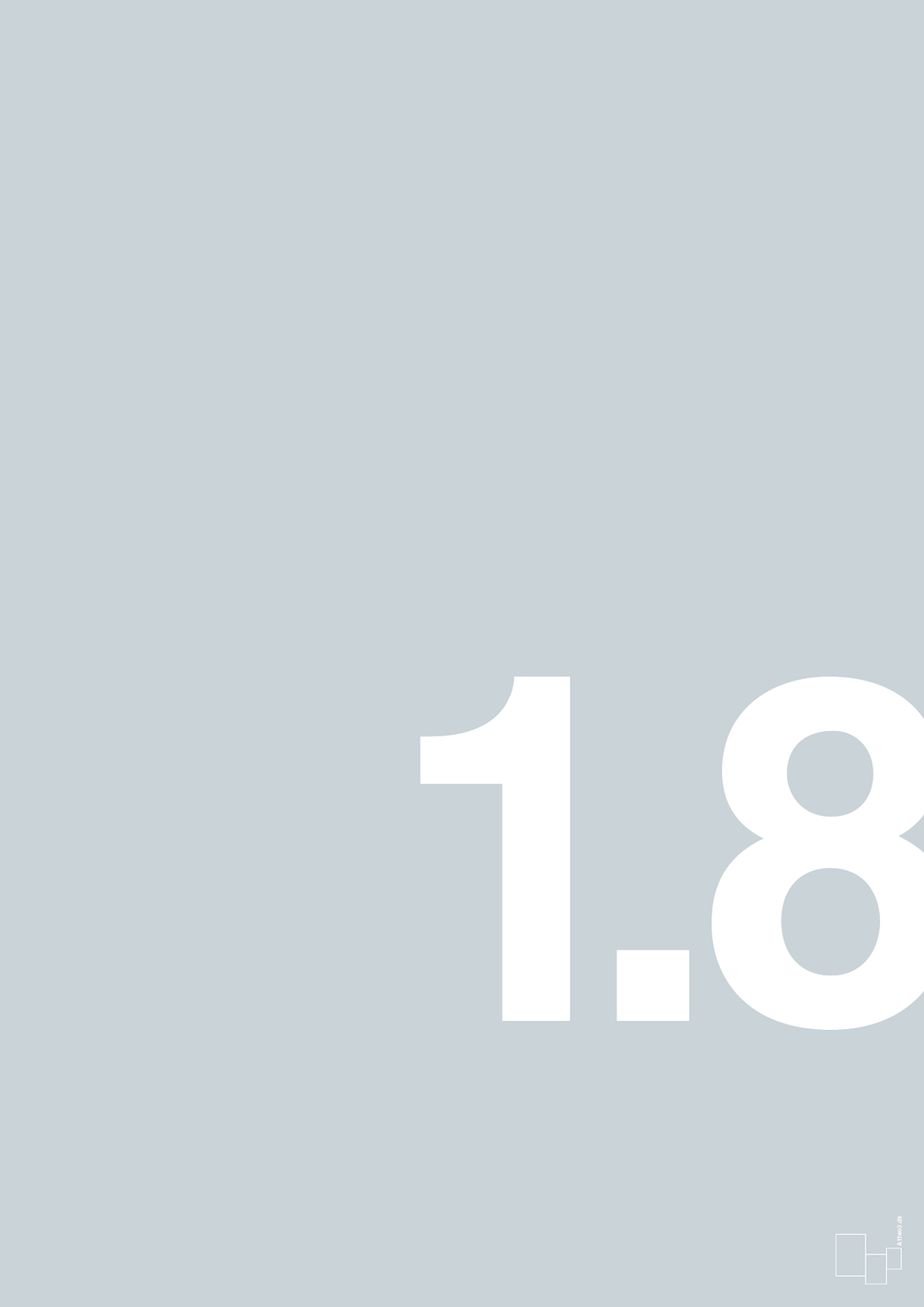 plakat: 18 års fødselsdag - light drizzle-Fødselsdag-A1two3