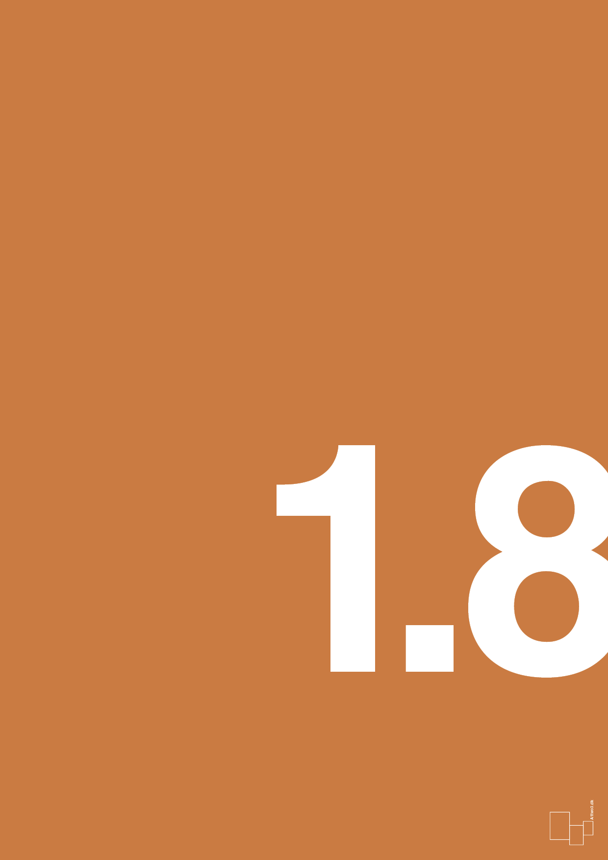 plakat: 18 års fødselsdag - rumba orange-Fødselsdag-A1two3