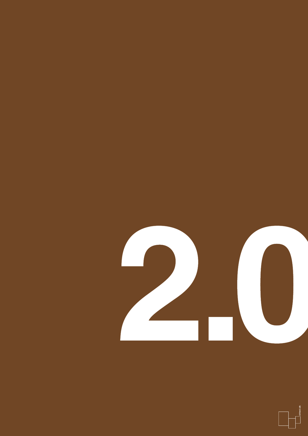 plakat: 20 års fødselsdag - dark brown-Fødselsdag-A1two3