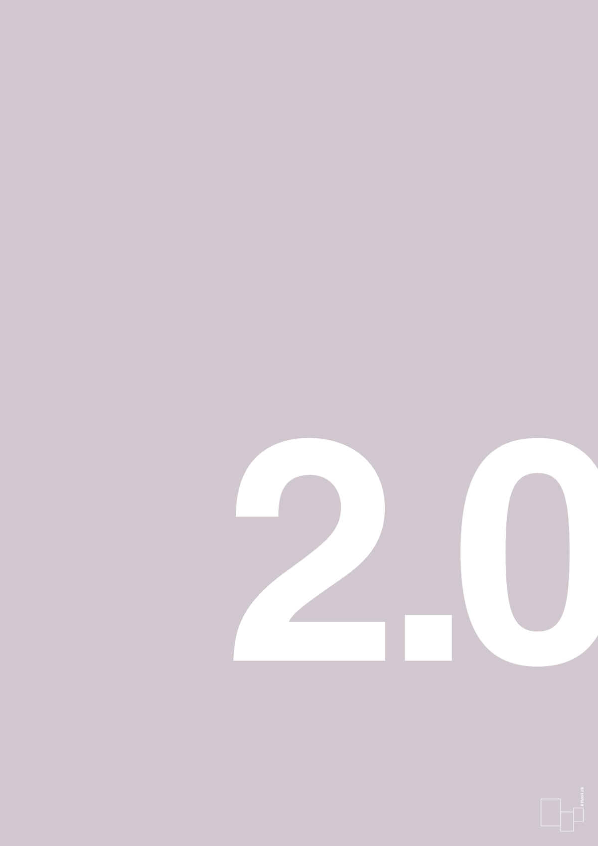 plakat: 20 års fødselsdag - dusty lilac-Fødselsdag-A1two3