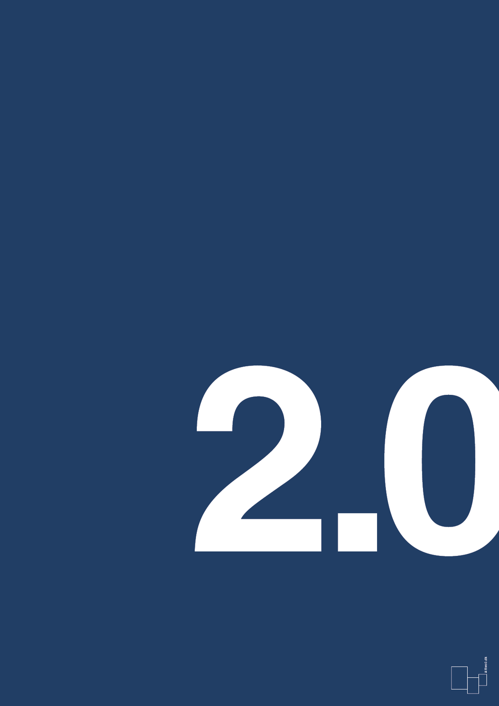 plakat: 20 års fødselsdag - lapis blue-Fødselsdag-A1two3