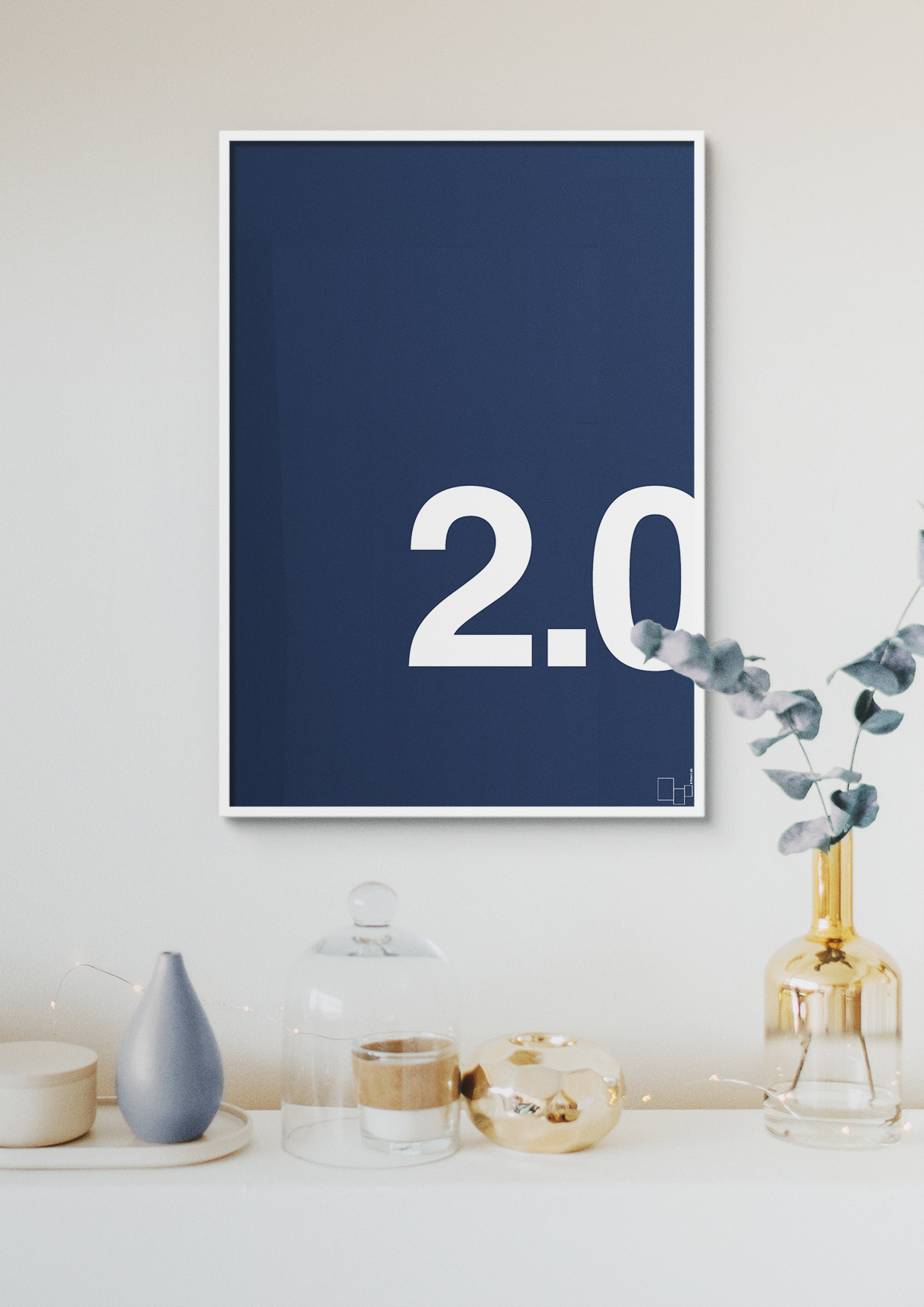 plakat: 20 års fødselsdag - painters white-Fødselsdag-A1two3