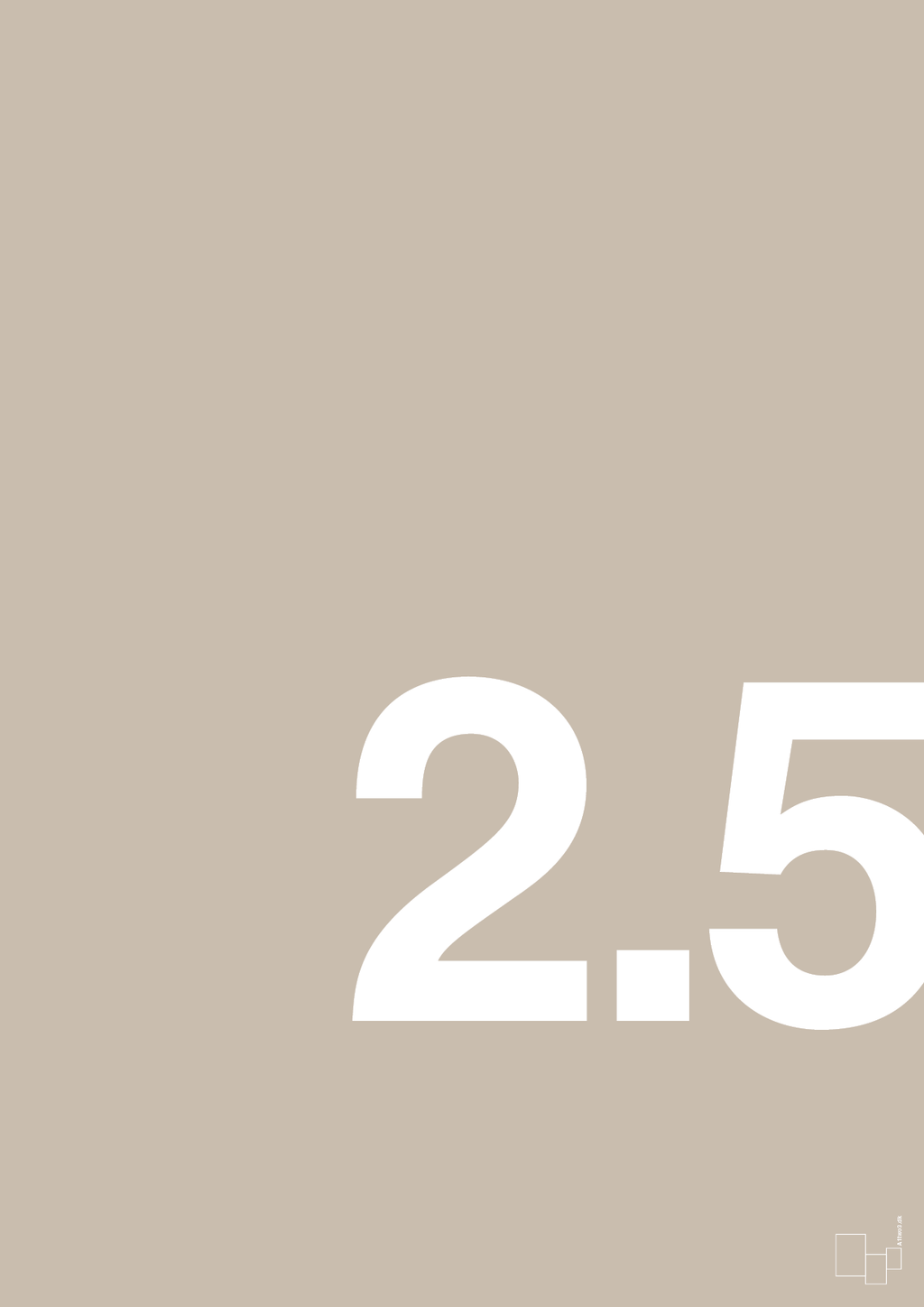 plakat: 25 års fødselsdag - creamy mushroom-Fødselsdag-A1two3