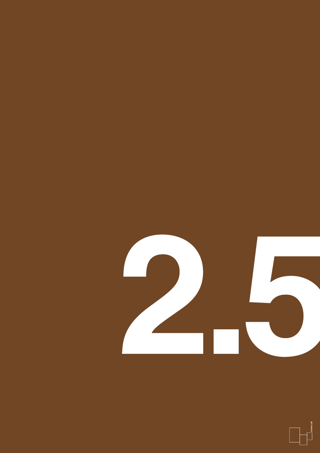 plakat: 25 års fødselsdag - dark brown-Fødselsdag-A1two3