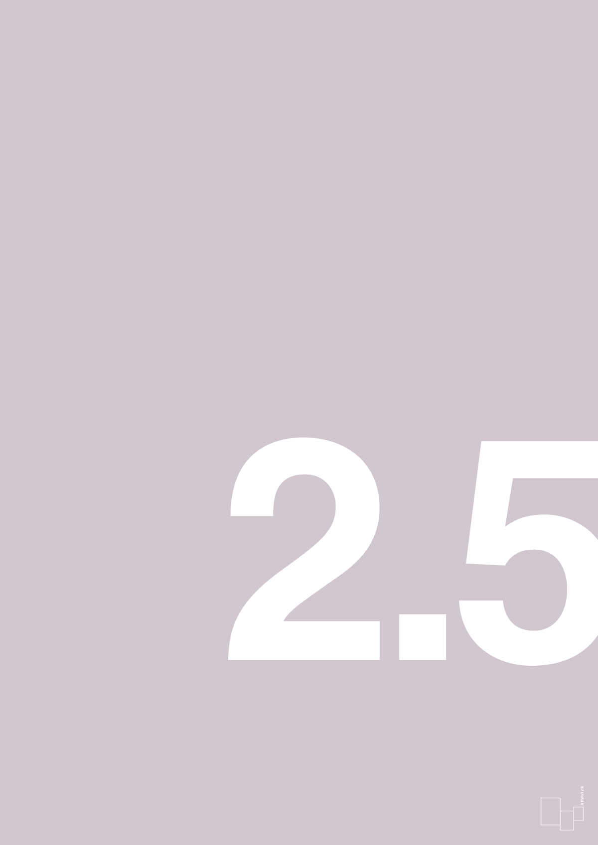 plakat: 25 års fødselsdag - dusty lilac-Fødselsdag-A1two3