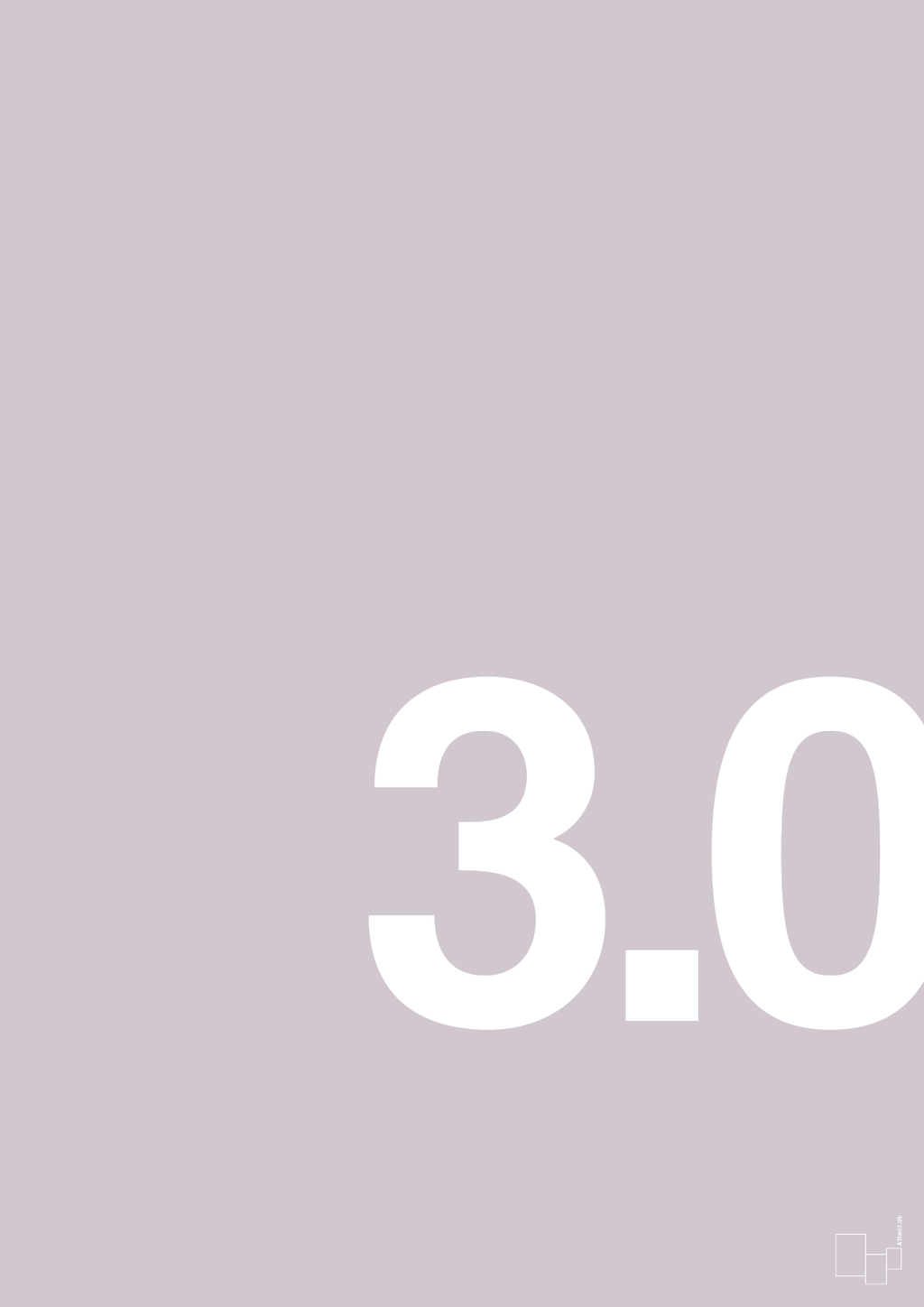 plakat: 30 års fødselsdag - dusty lilac-Fødselsdag-A1two3