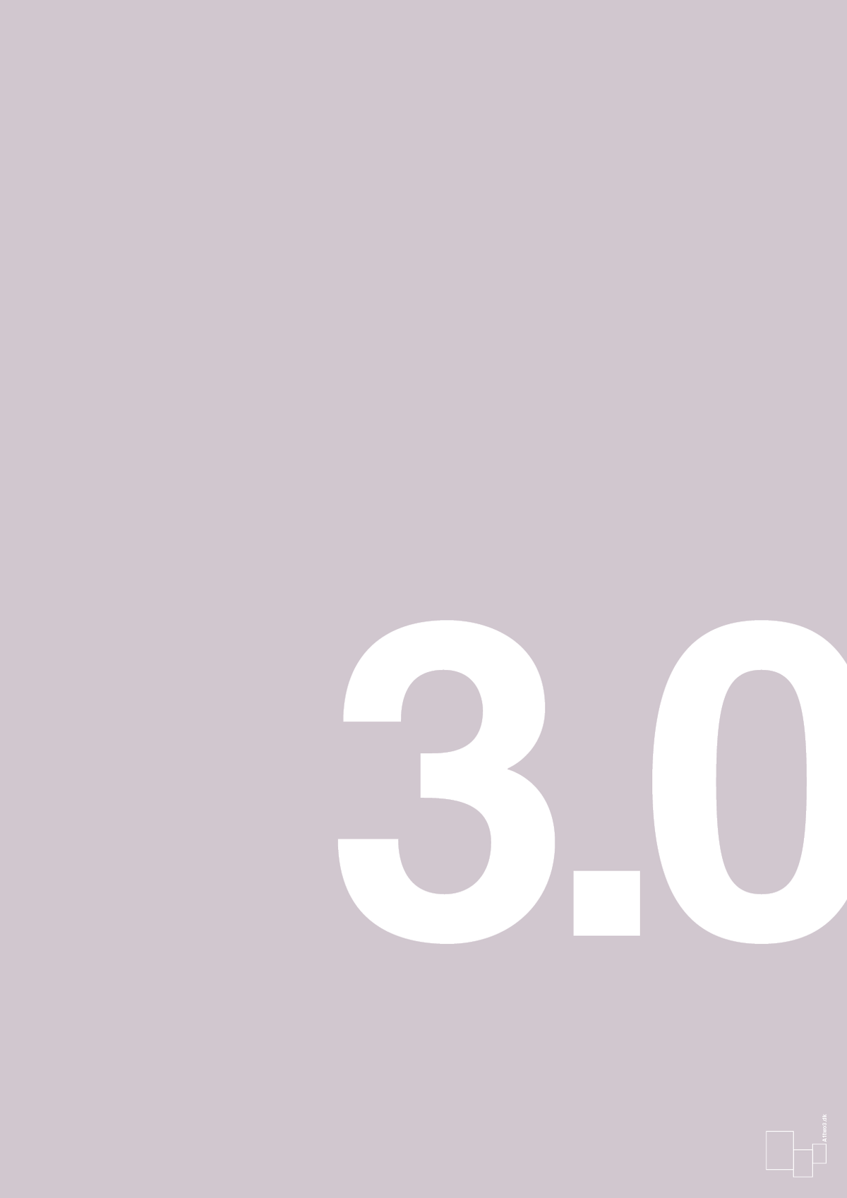 plakat: 30 års fødselsdag - dusty lilac-Fødselsdag-A1two3