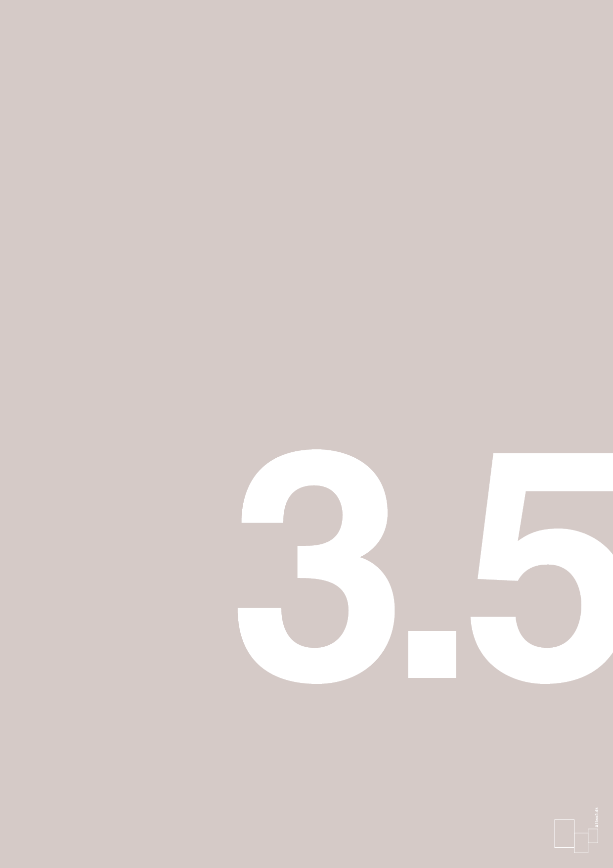 plakat: 35 års fødselsdag - broken beige-Fødselsdag-A1two3