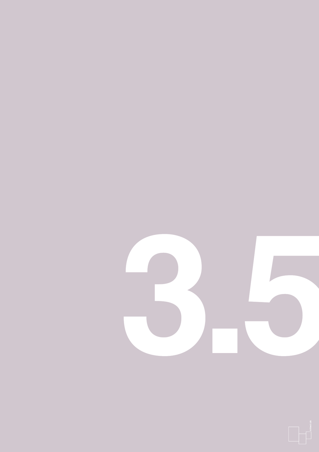 plakat: 35 års fødselsdag - dusty lilac-Fødselsdag-A1two3