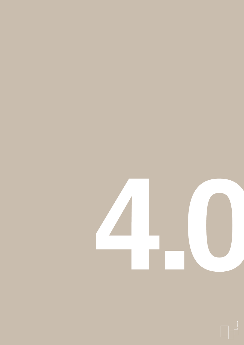 plakat: 40 års fødselsdag - creamy mushroom-Fødselsdag-A1two3