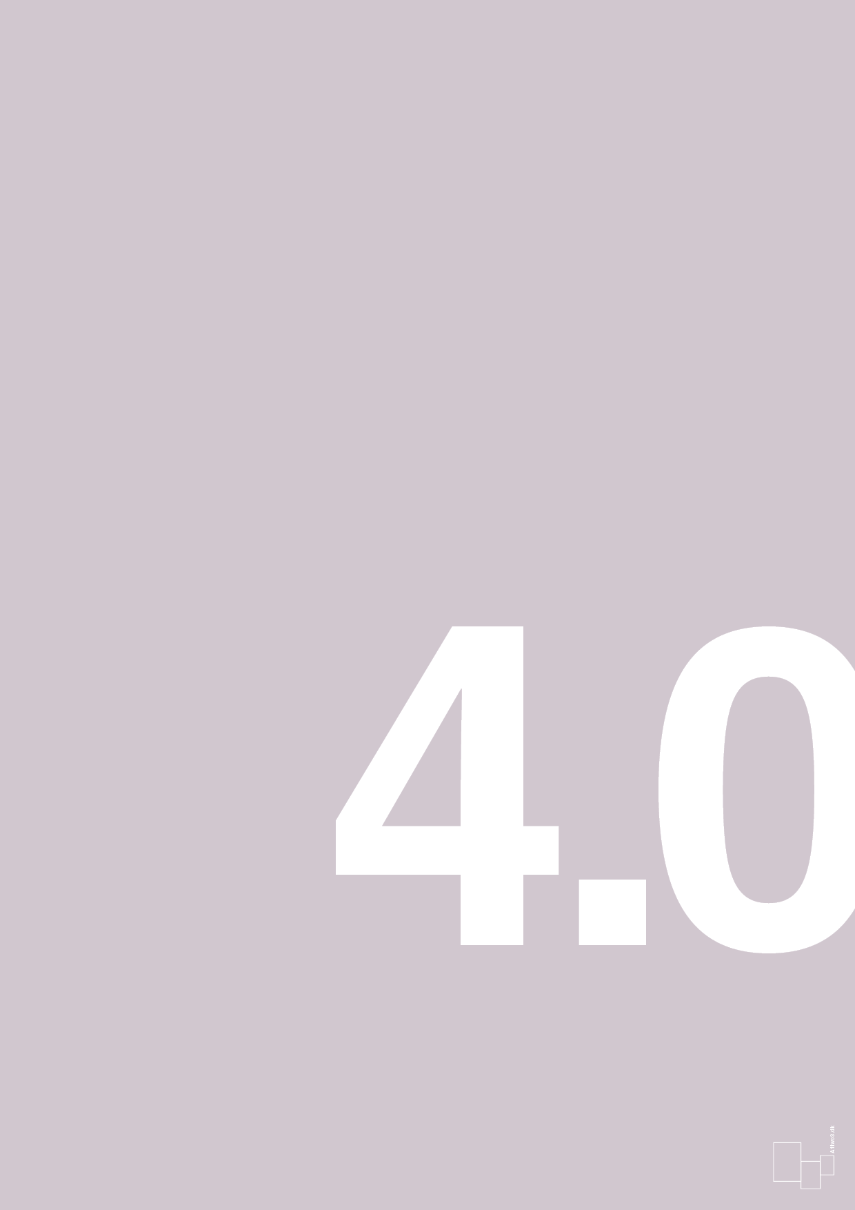 plakat: 40 års fødselsdag - dusty lilac-Fødselsdag-A1two3