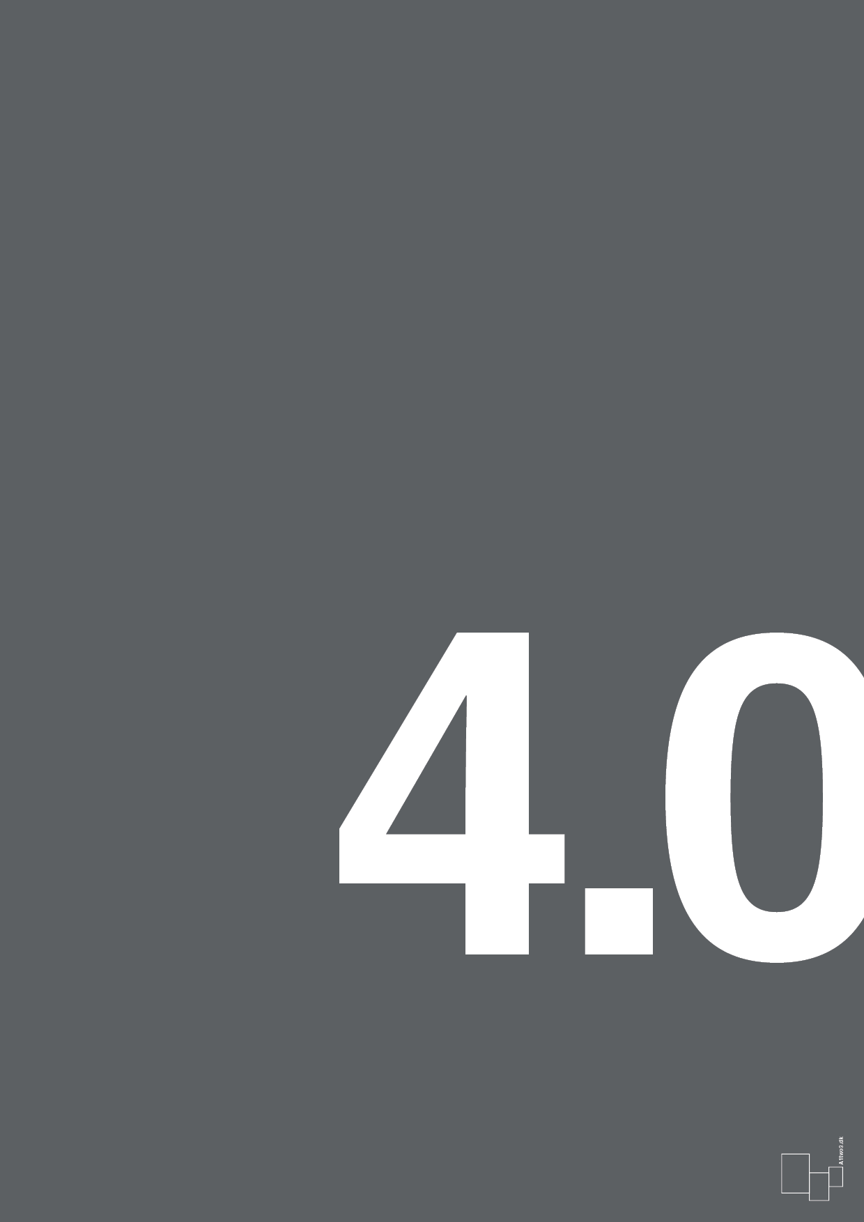 plakat: 40 års fødselsdag - graphic charcoal-Fødselsdag-A1two3