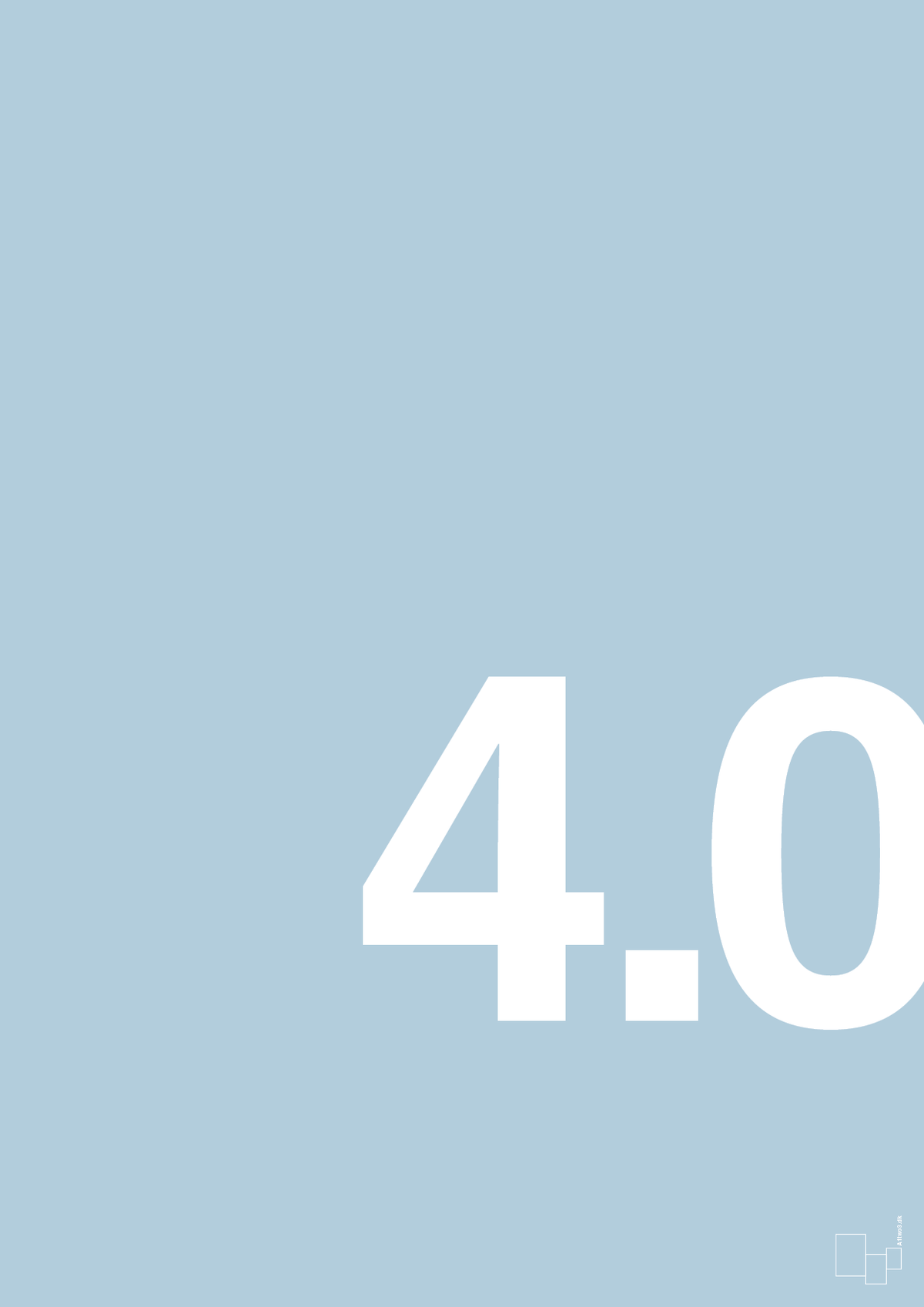 plakat: 40 års fødselsdag - heavenly blue-Fødselsdag-A1two3