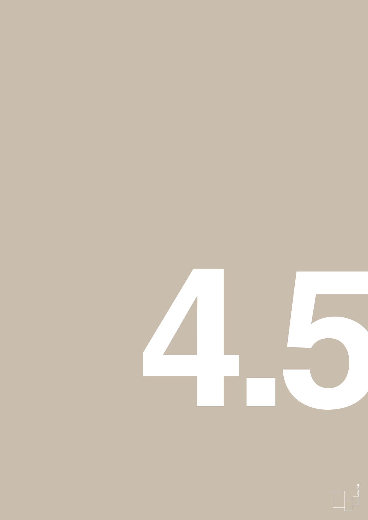 plakat: 45 års fødselsdag - creamy mushroom-Fødselsdag-A1two3