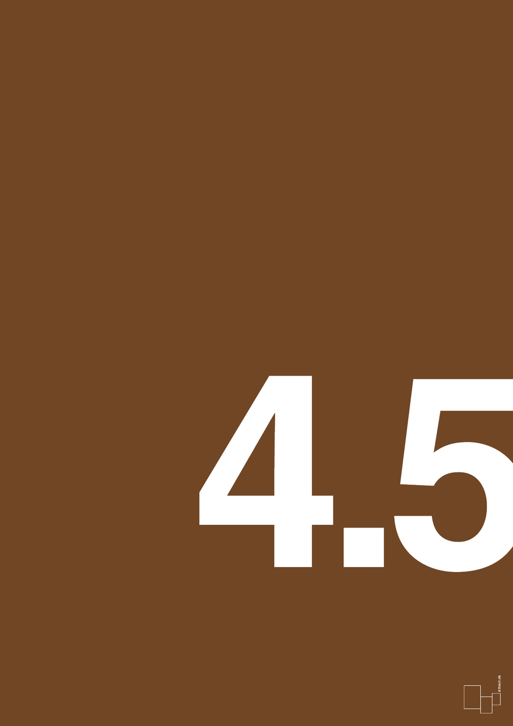 plakat: 45 års fødselsdag - dark brown-Fødselsdag-A1two3