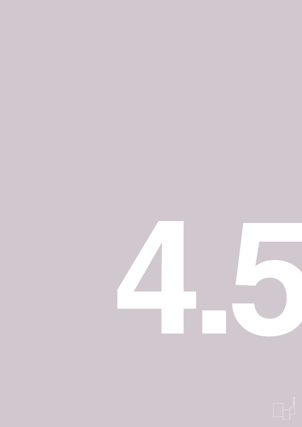 plakat: 45 års fødselsdag - dusty lilac-Fødselsdag-A1two3