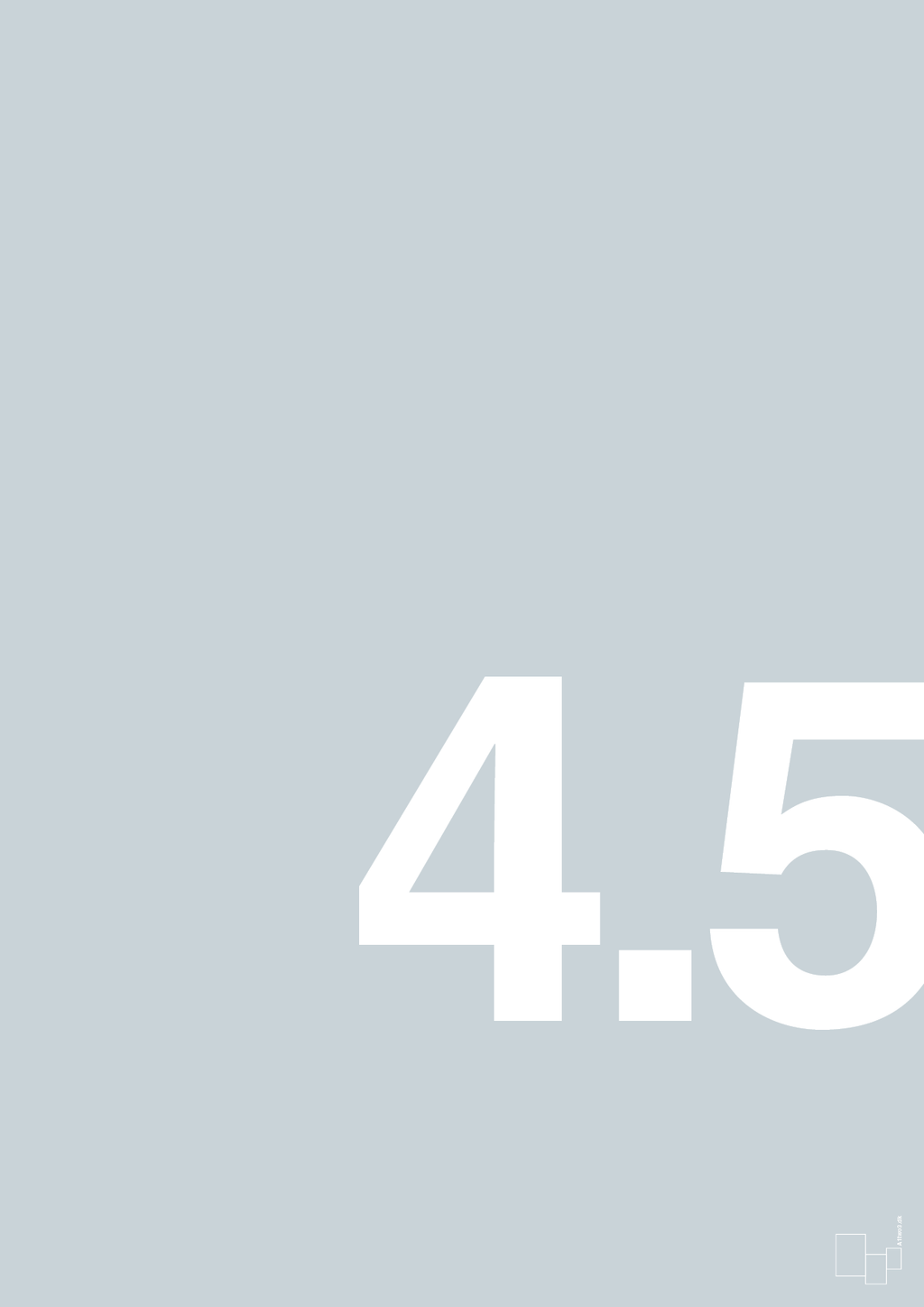plakat: 45 års fødselsdag - light drizzle-Fødselsdag-A1two3