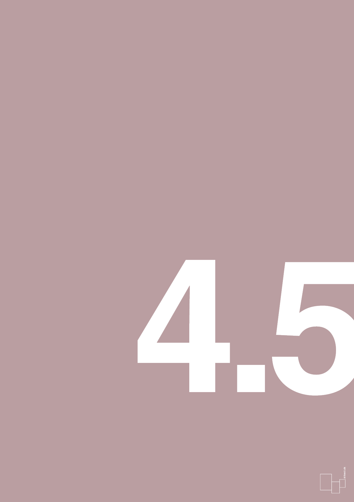 plakat: 45 års fødselsdag - light rose-Fødselsdag-A1two3