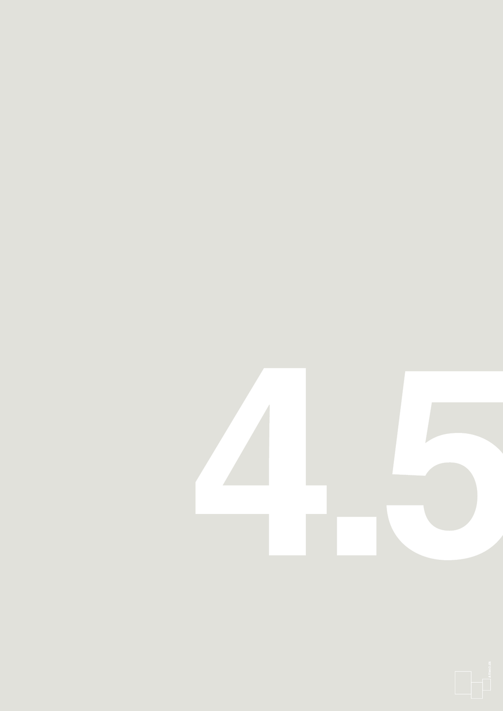 plakat: 45 års fødselsdag - painters white-Fødselsdag-A1two3