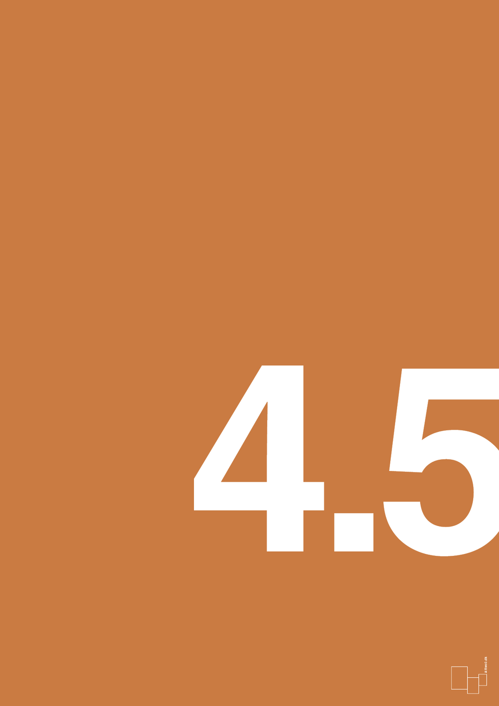 plakat: 45 års fødselsdag - rumba orange-Fødselsdag-A1two3