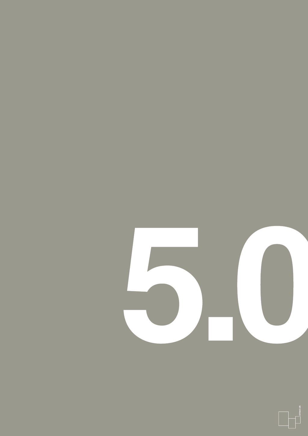plakat: 50 års fødselsdag - battleship gray-Fødselsdag-A1two3