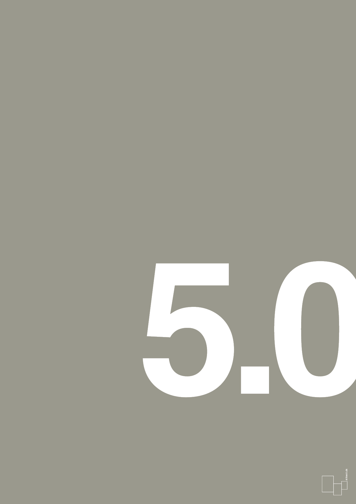 plakat: 50 års fødselsdag - battleship gray-Fødselsdag-A1two3
