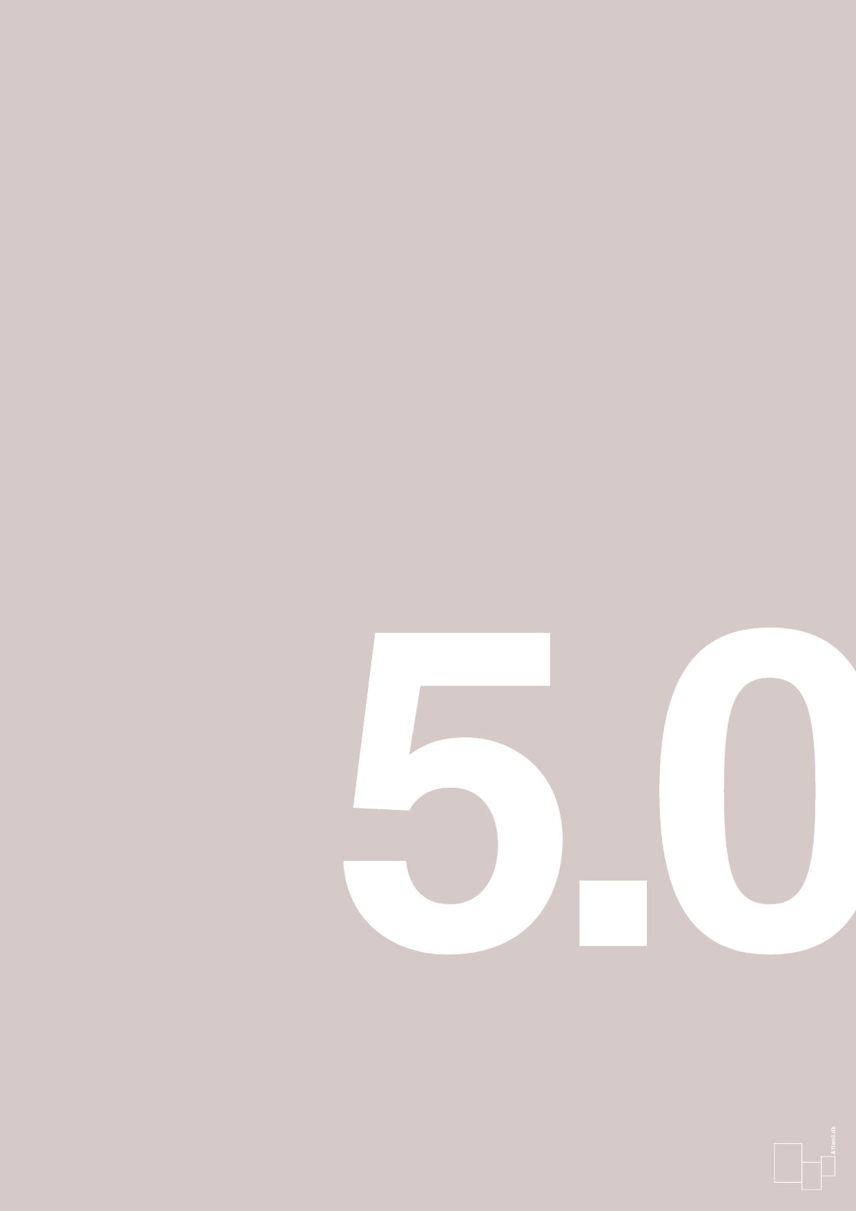 plakat: 50 års fødselsdag - broken beige-Fødselsdag-A1two3