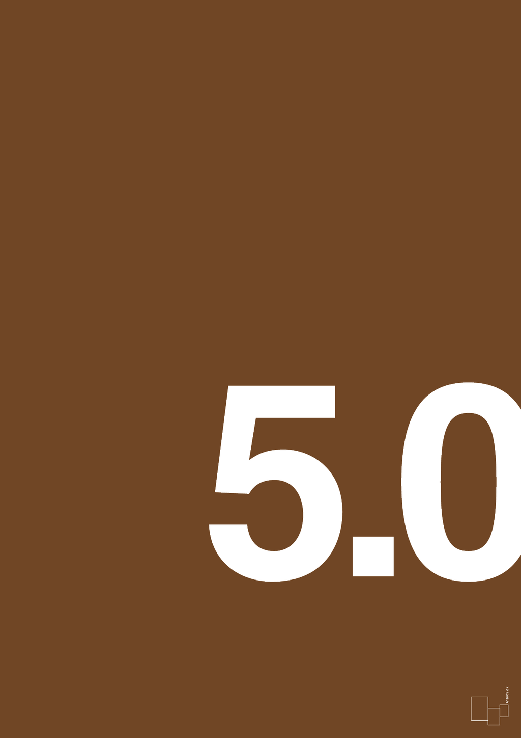 plakat: 50 års fødselsdag - dark brown-Fødselsdag-A1two3
