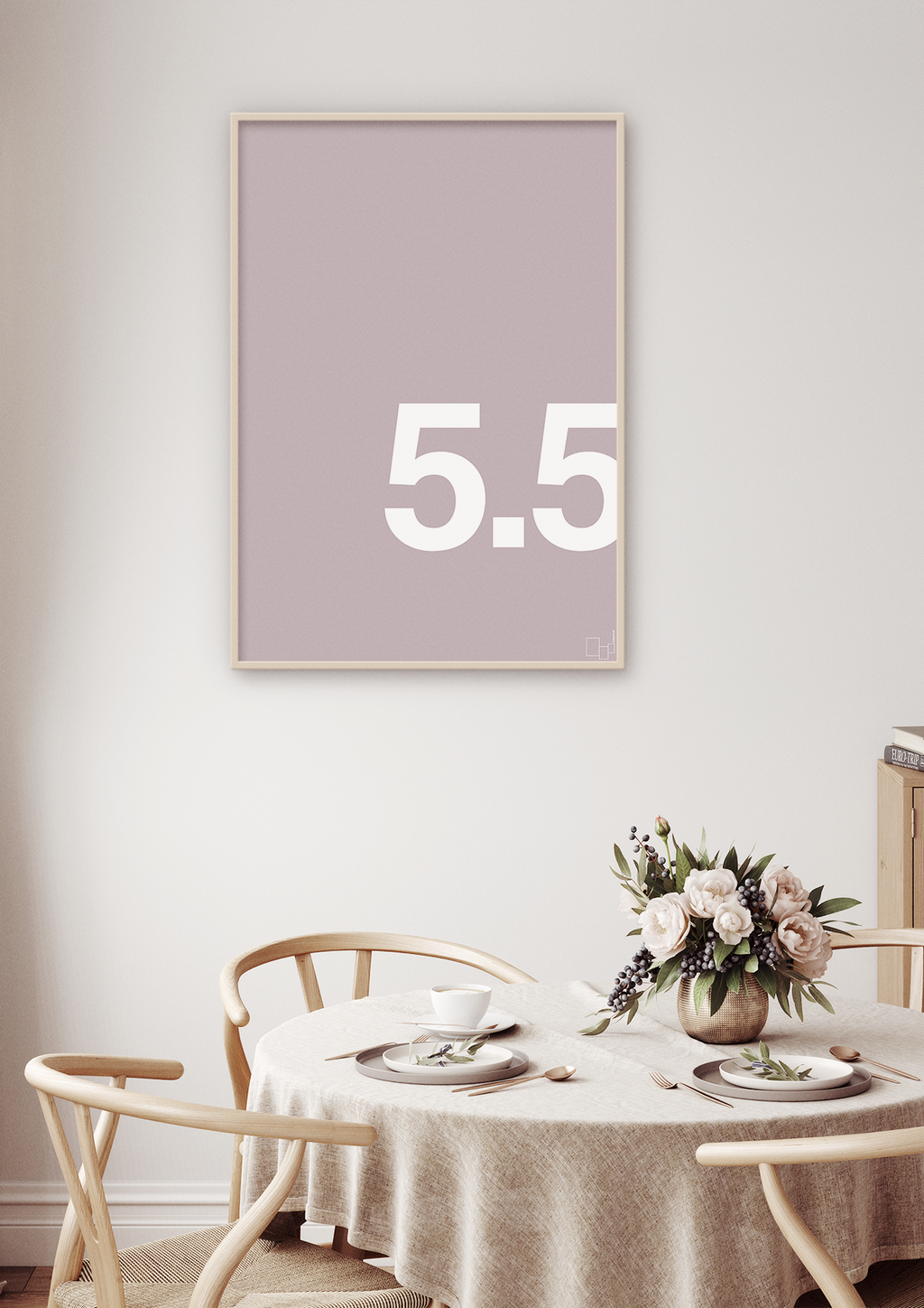 plakat: 55 års fødselsdag - painters white-Fødselsdag-A1two3