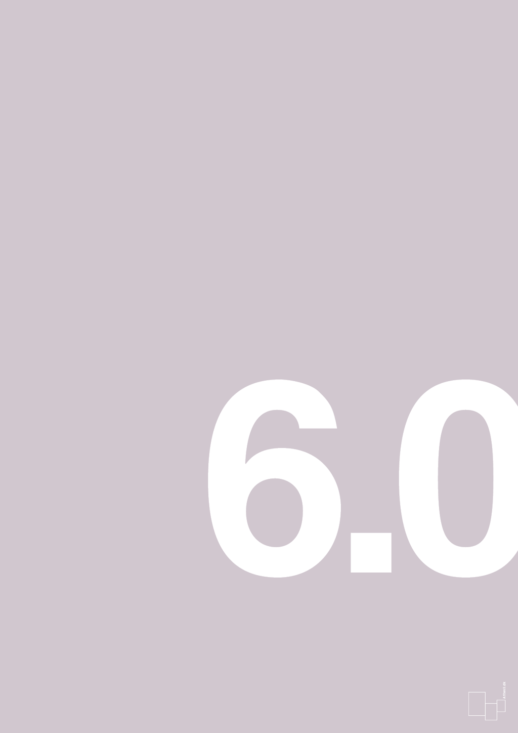 plakat: 60 års fødselsdag - dusty lilac-Fødselsdag-A1two3