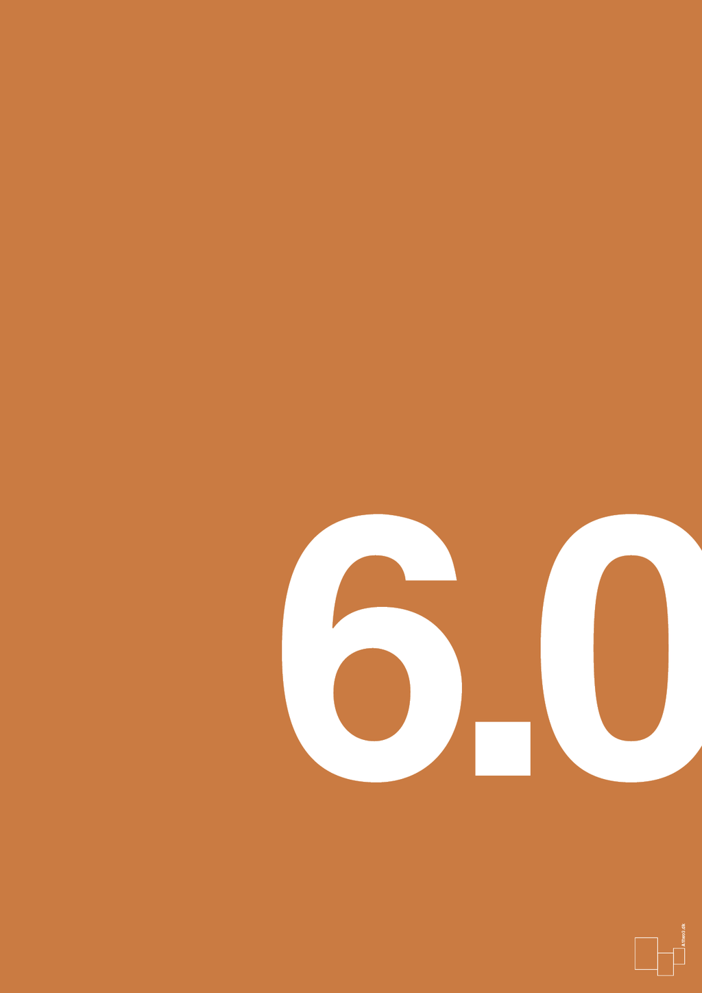 plakat: 60 års fødselsdag - rumba orange-Fødselsdag-A1two3