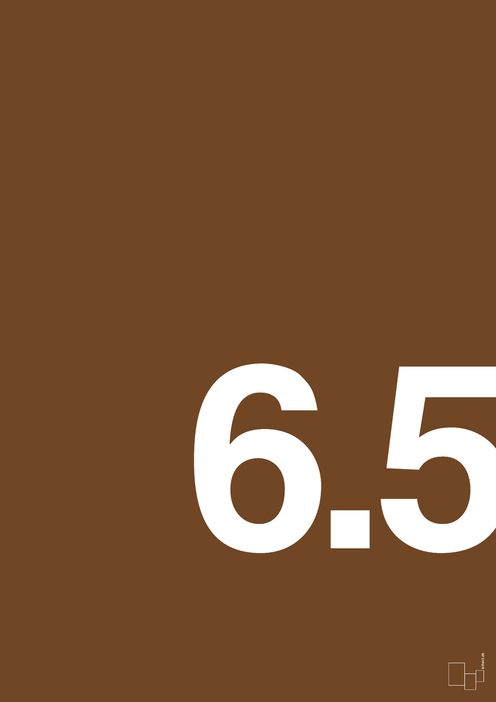 plakat: 65 års fødselsdag - dark brown-Fødselsdag-A1two3