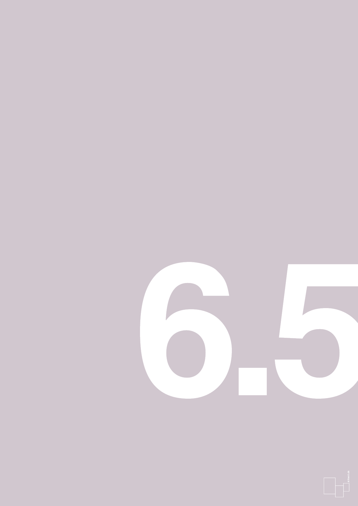 plakat: 65 års fødselsdag - dusty lilac-Fødselsdag-A1two3