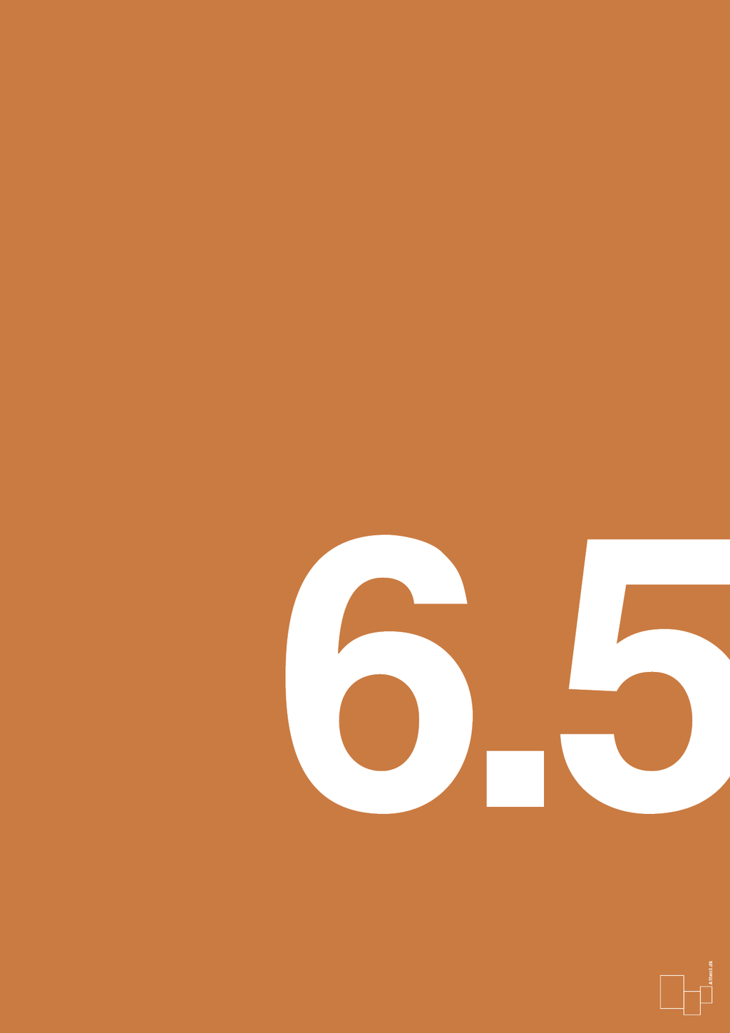 plakat: 65 års fødselsdag - rumba orange-Fødselsdag-A1two3