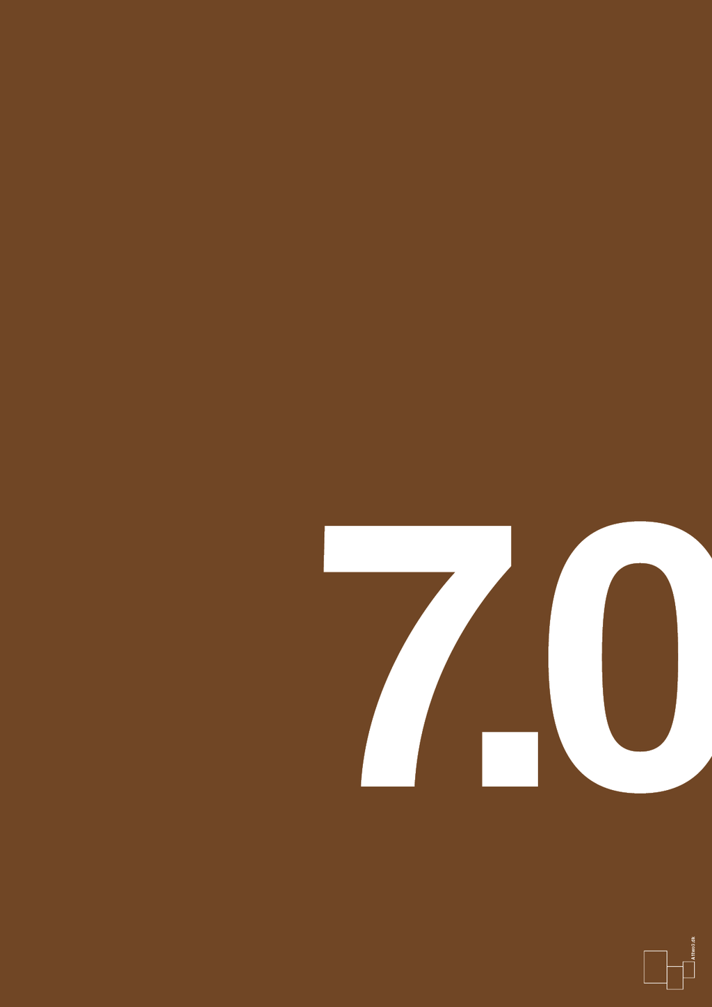 plakat: 70 års fødselsdag - dark brown-Fødselsdag-A1two3