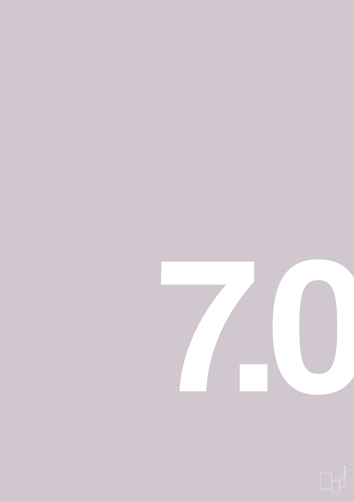 plakat: 70 års fødselsdag - dusty lilac-Fødselsdag-A1two3