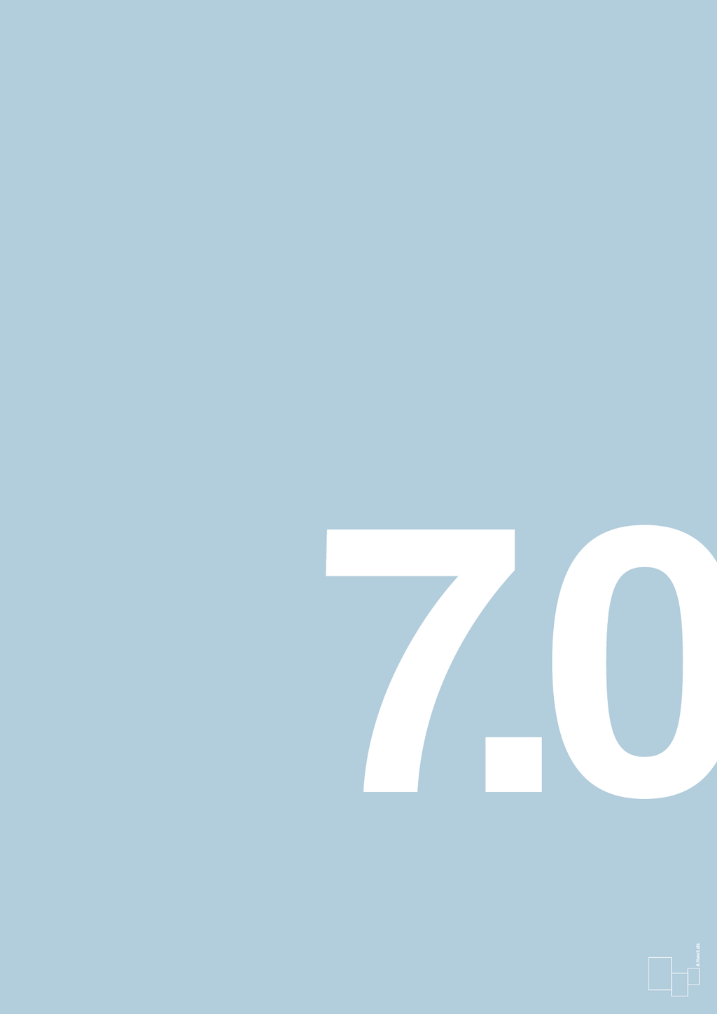 plakat: 70 års fødselsdag - heavenly blue-Fødselsdag-A1two3