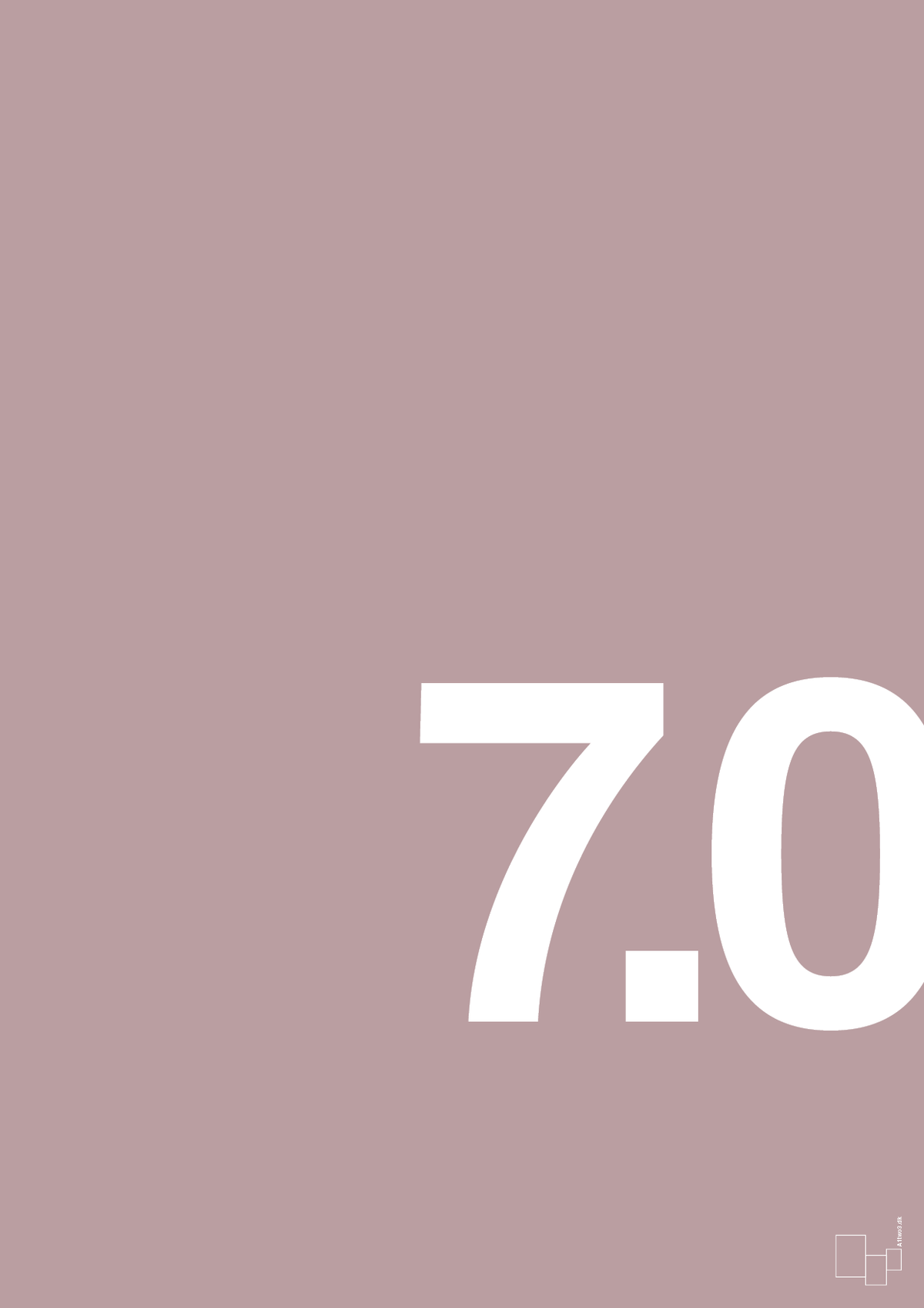 plakat: 70 års fødselsdag - light rose-Fødselsdag-A1two3