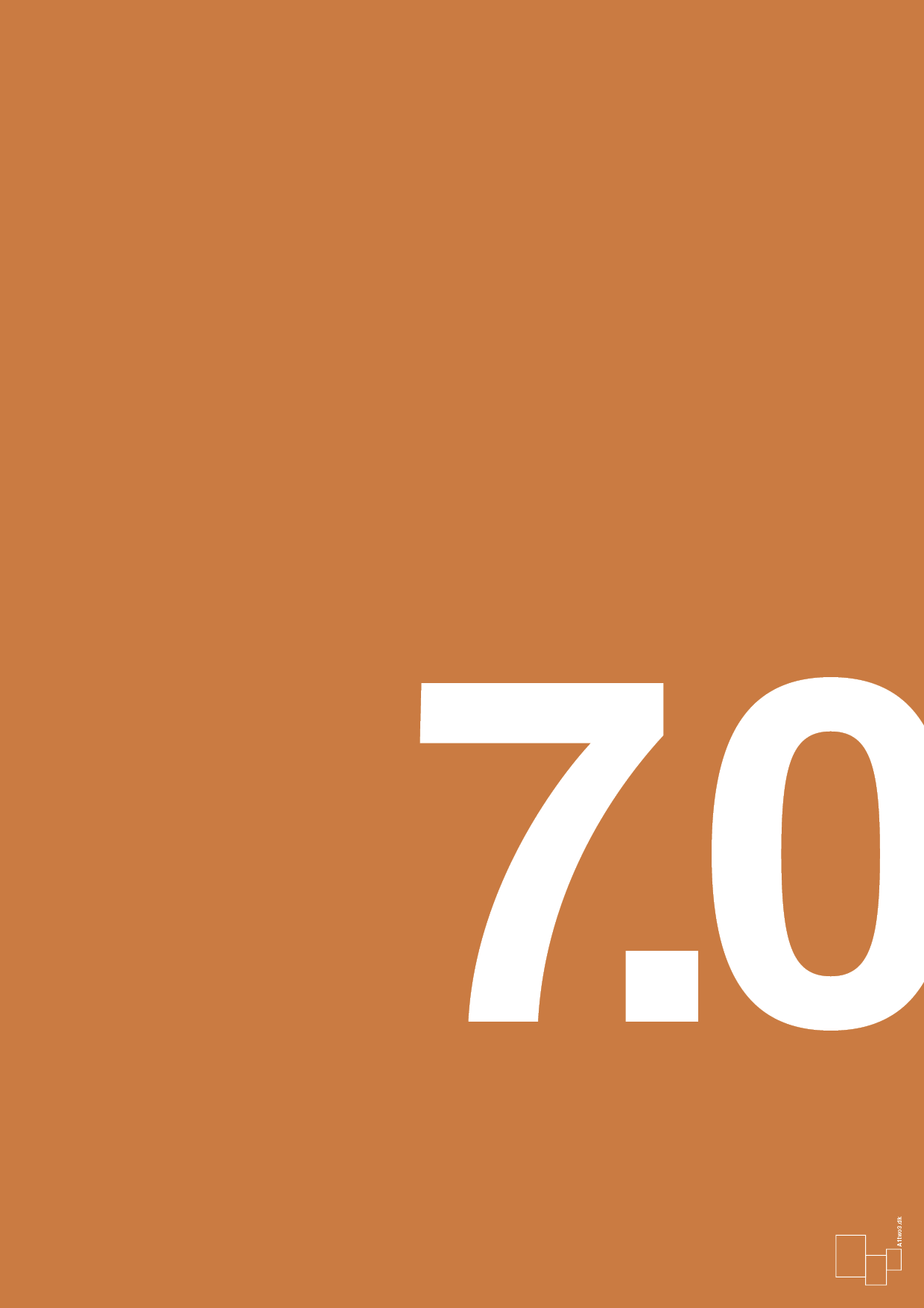 plakat: 70 års fødselsdag - rumba orange-Fødselsdag-A1two3