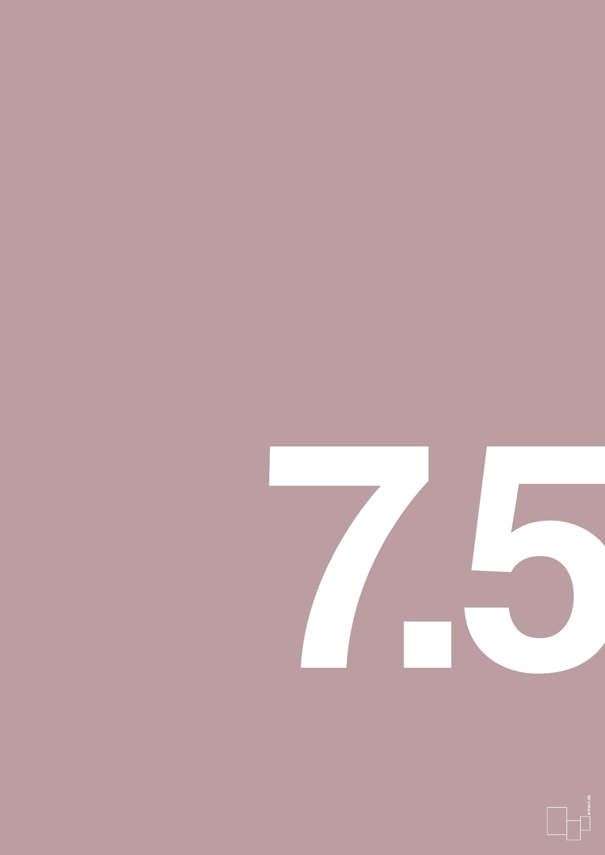 plakat: 75 års fødselsdag - light rose-Fødselsdag-A1two3