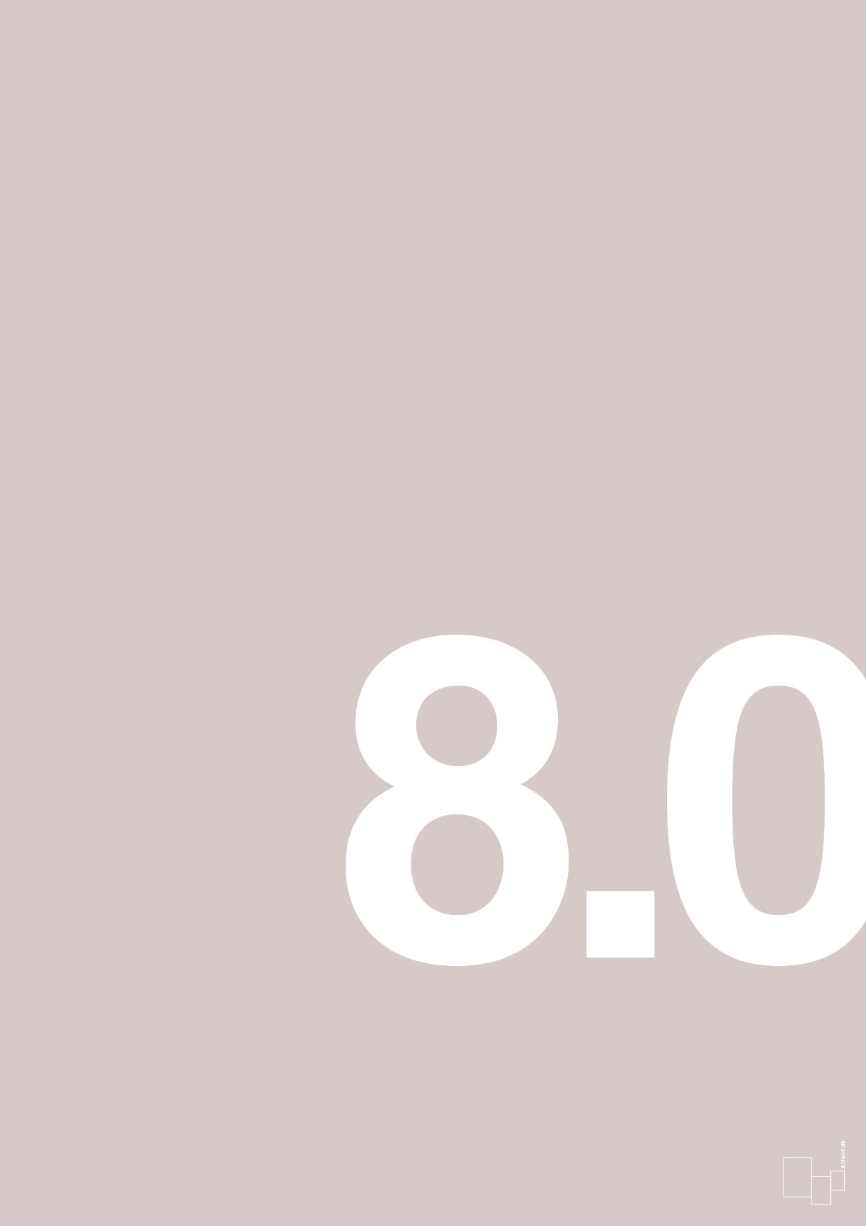 plakat: 80 års fødselsdag - broken beige-Fødselsdag-A1two3
