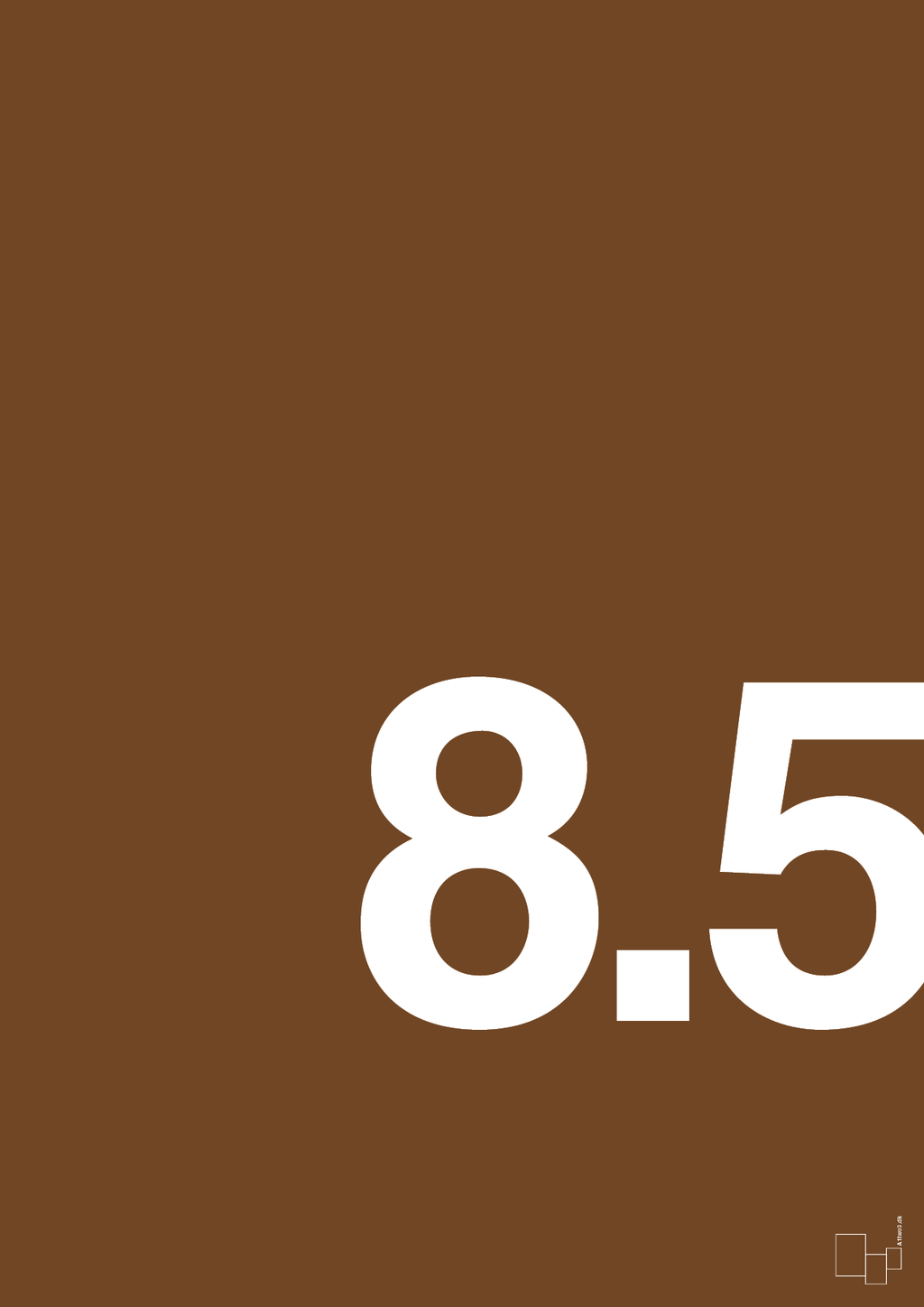 plakat: 85 års fødselsdag - dark brown-Fødselsdag-A1two3